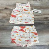 NEW Cat & Jack 2pc Henley Tank Top & Shorts sz 0-3m - Me 'n Mommy To Be