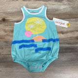 NEW Cat & Jack Beach Applique Romper sz 3-6m - Me 'n Mommy To Be