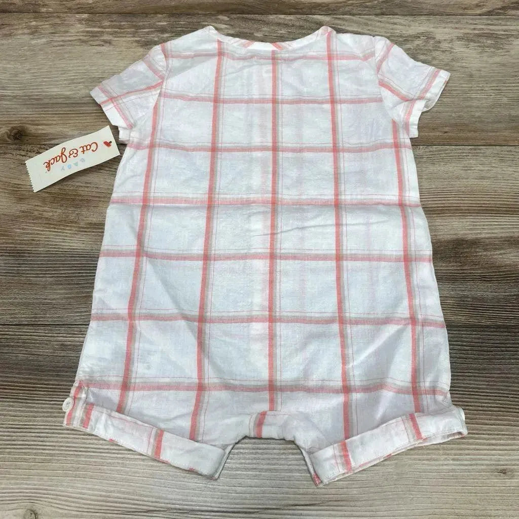 NEW Cat & Jack Plaid Shortie Romper sz 12m - Me 'n Mommy To Be