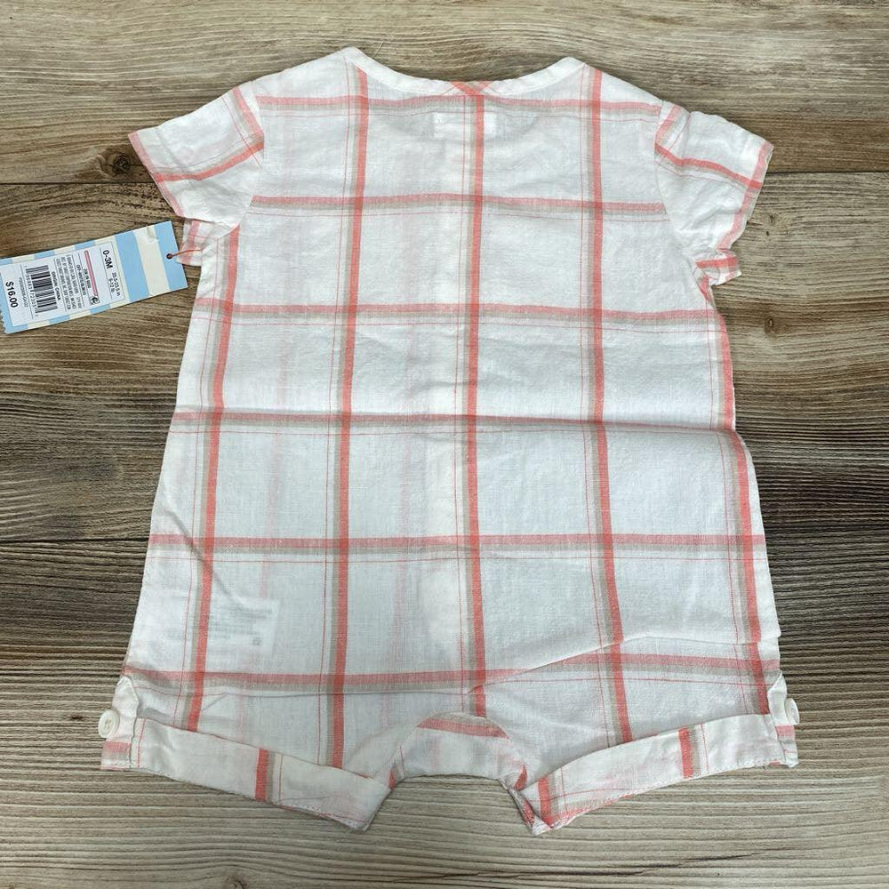 NEW Cat & Jack Plaid Shortie Romper sz 0-3m - Me 'n Mommy To Be