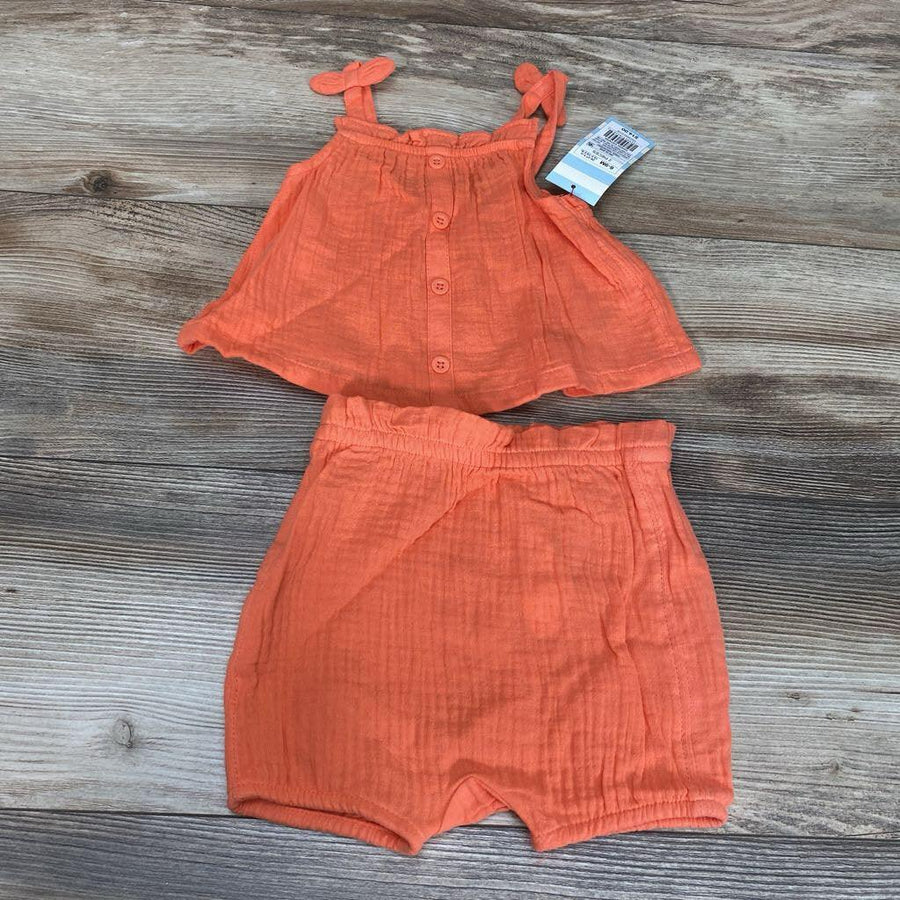 Cat & Jack NEW 2pc Muslin Top & Shorts sz 6-9m - Me 'n Mommy To Be
