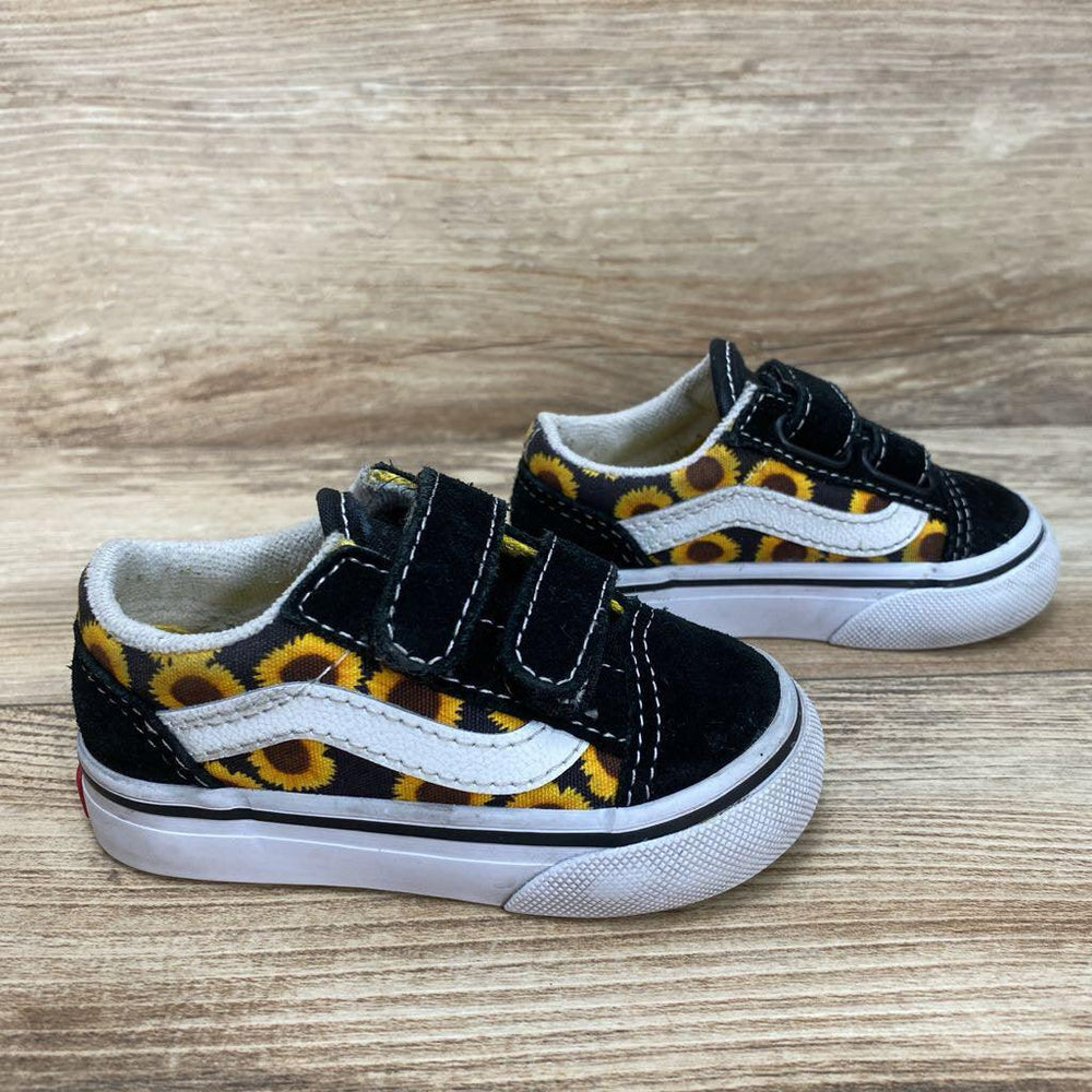 Old Skool V Double Velcro Sunflower Sneakers sz 4c - Me 'n Mommy To Be