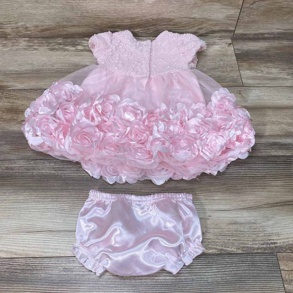 Nannette Baby 2pc Rosette Dress & Bloomers sz 12m - Me 'n Mommy To Be
