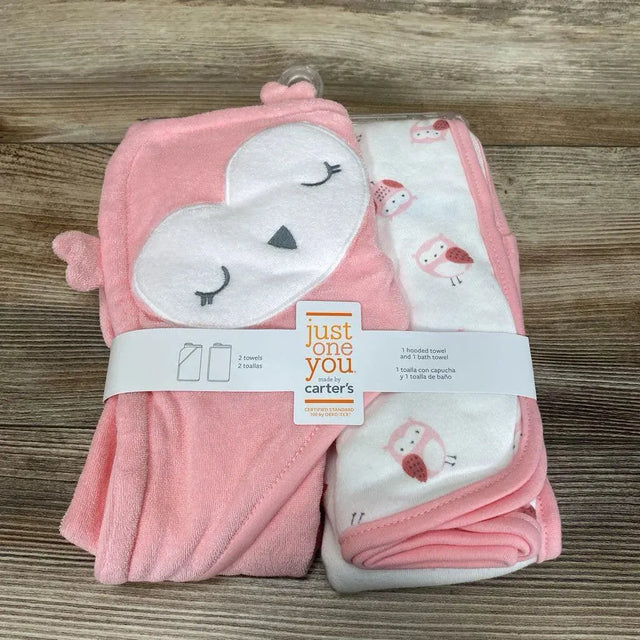 NEW Just One You Owl Hooded Towel Set - Me 'n Mommy To Be