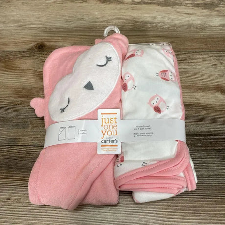 NEW Just One You Owl Hooded Towel Set - Me 'n Mommy To Be