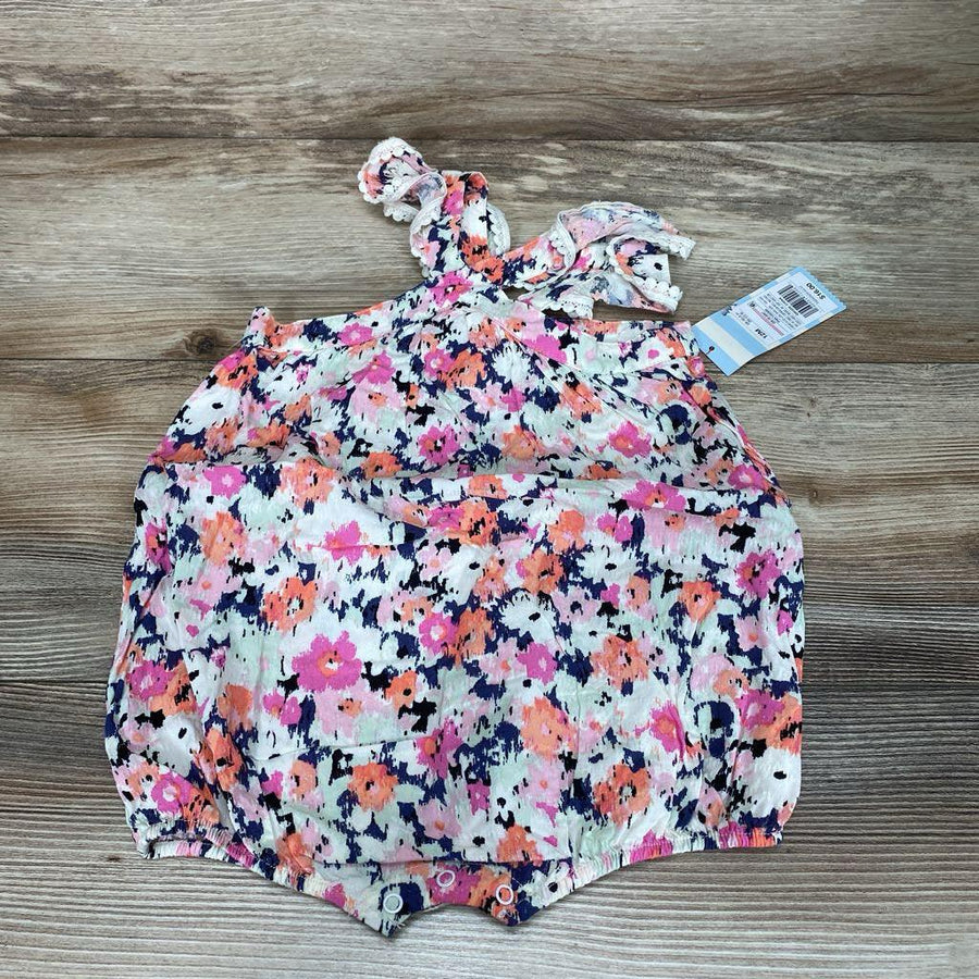 NEW Cat & Jack Floral Flutter Sleeve Romper sz 12m - Me 'n Mommy To Be
