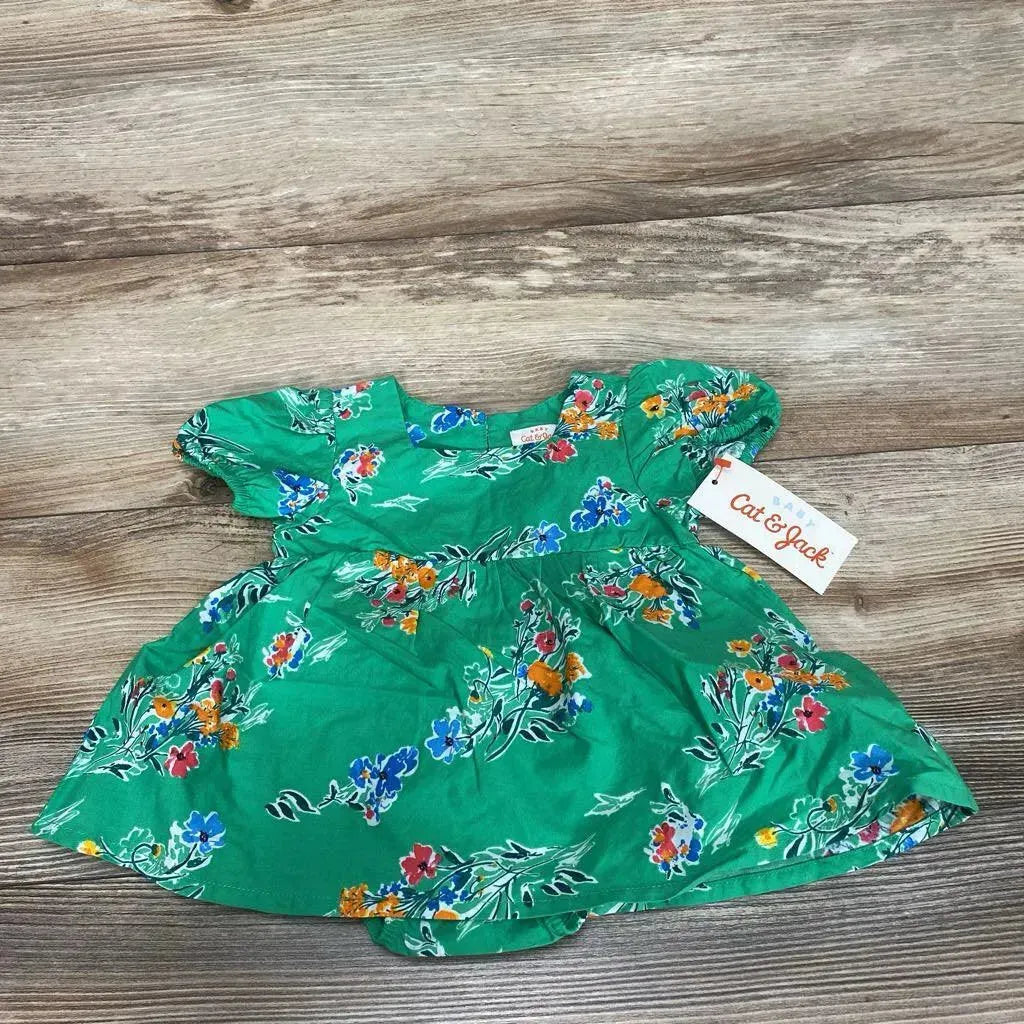 NEW Cat & Jack Floral Short Sleeve Dress Set sz 0-3m - Me 'n Mommy To Be