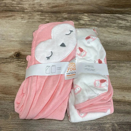 NEW Just One You Owl Hooded Towel Set - Me 'n Mommy To Be