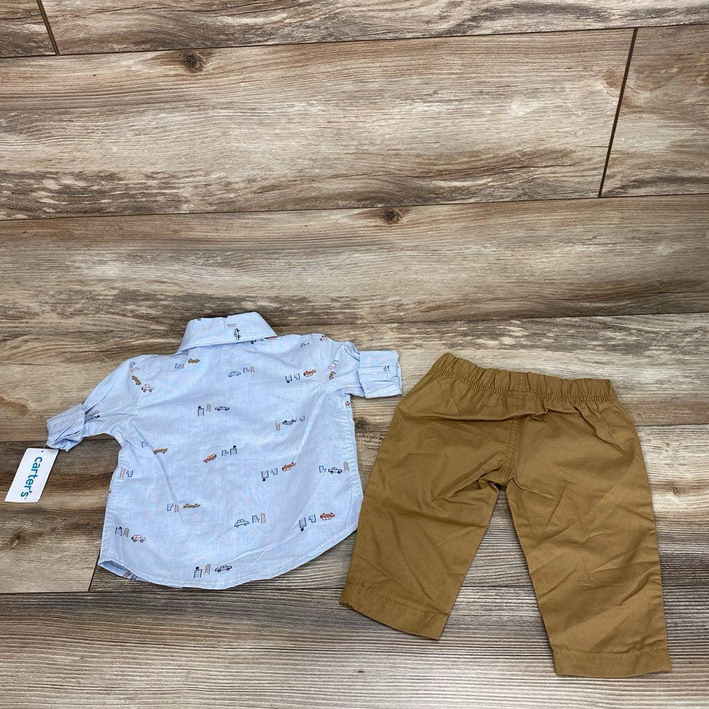 NEW Carter's 2pc Button-Up Shirt & Pants sz 6m - Me 'n Mommy To Be