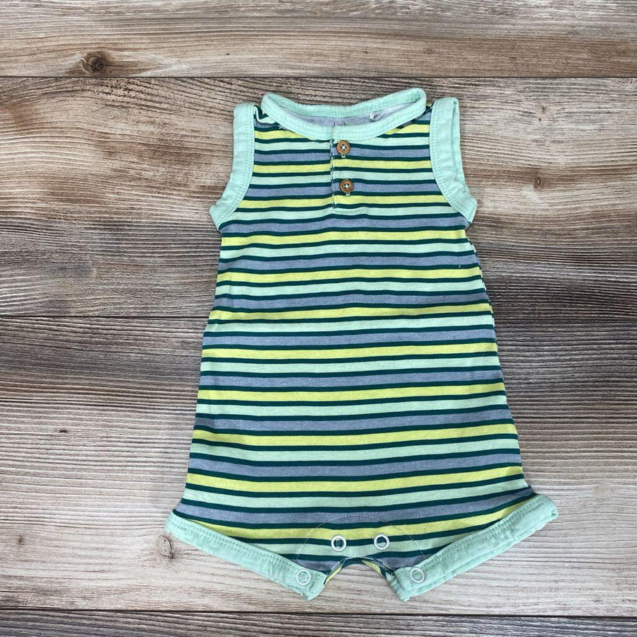 Laughing Llama Striped Henley Shortie Romper sz 3M - Me 'n Mommy To Be