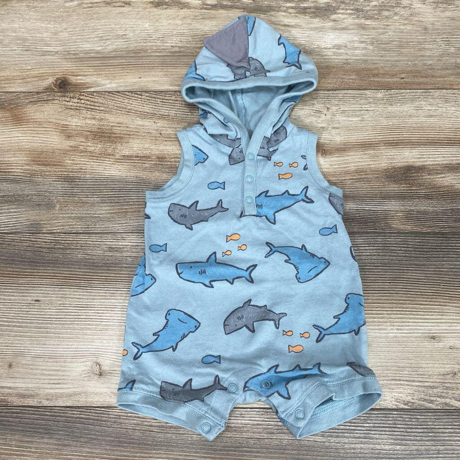 Just One You Shark Hooded Shortie Romper sz 3M - Me 'n Mommy To Be