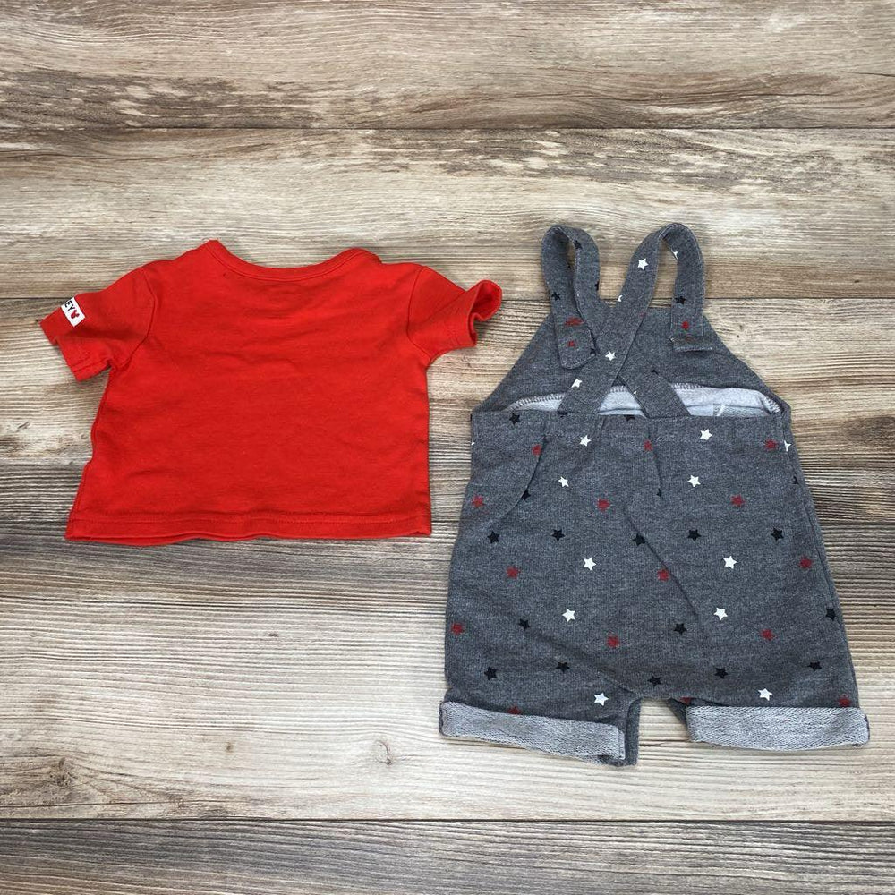 Disney Baby 2pc Mickey Mouse Shortalls sz 3-6M - Me 'n Mommy To Be