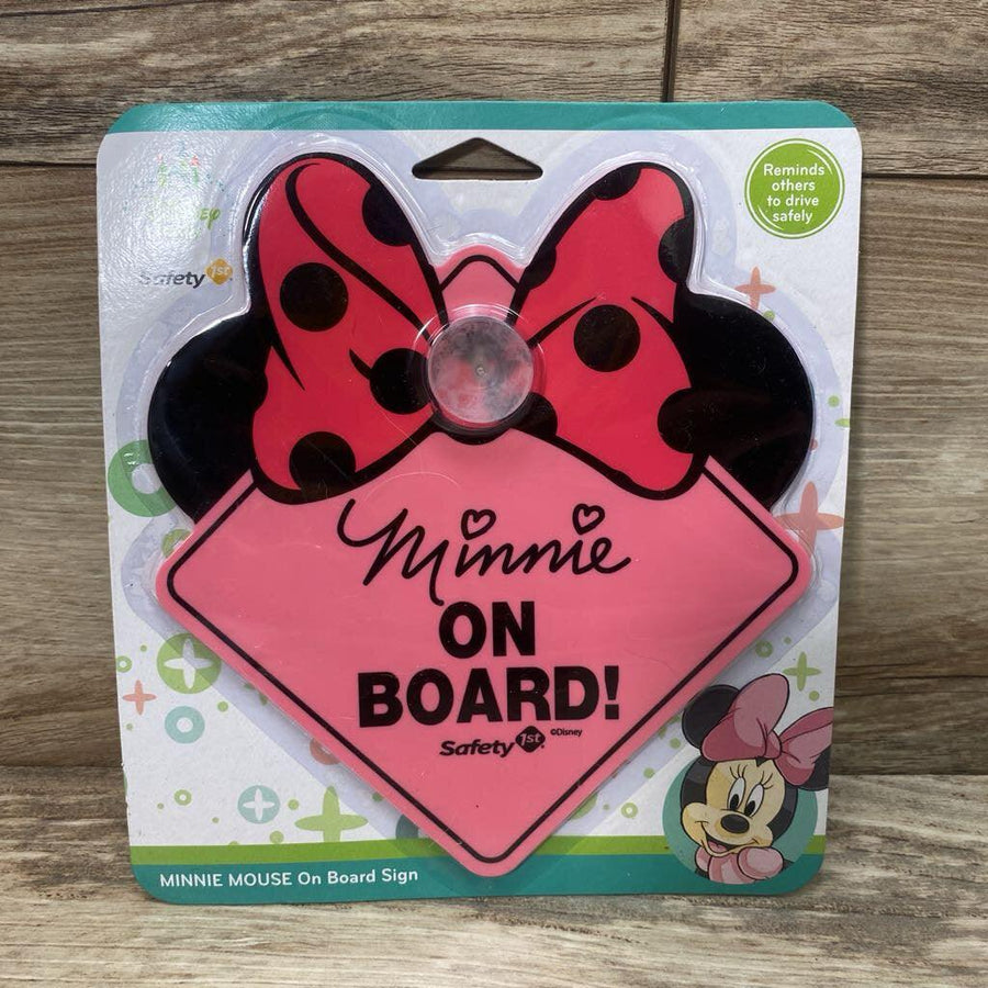 NEW Safety 1st Disney Baby Minnie On Board Sign - Me 'n Mommy To Be
