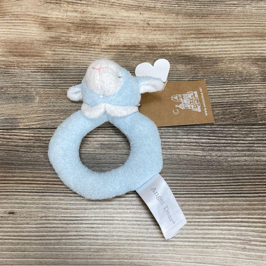 NEW Angel Dear Sheep Ring Rattle - Me 'n Mommy To Be