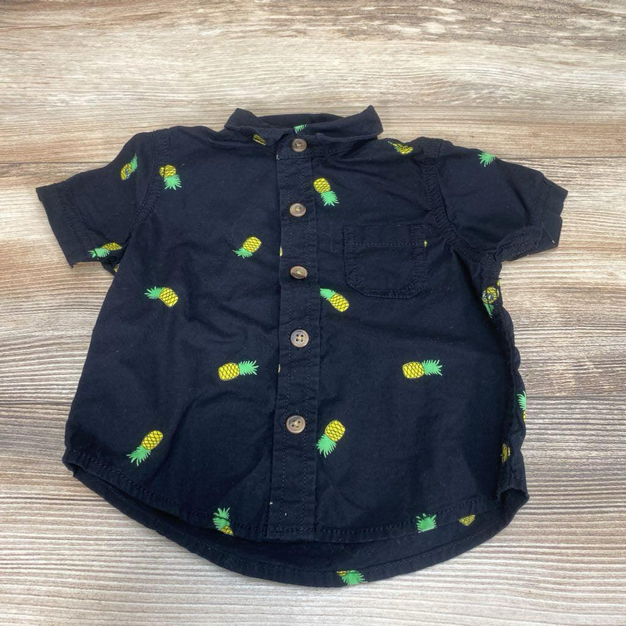 Okie Dokie Pineapple Button Up Shirt sz 6m - Me 'n Mommy To Be