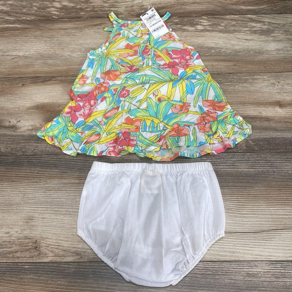 NEW First Impressions 2pc Floral Tropical Dress & Bloomers sz 12m - Me 'n Mommy To Be
