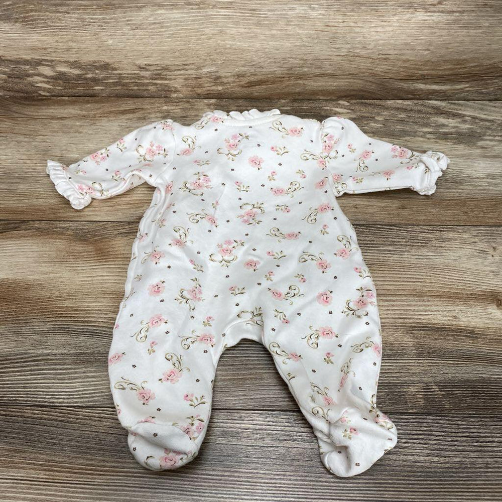 Little Me Ruffle Floral Sleeper sz NB - Me 'n Mommy To Be