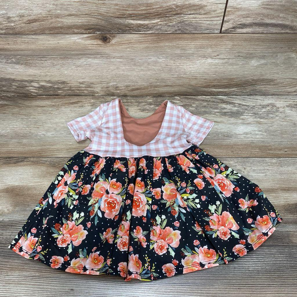 Handmade Gingham Floral Dress sz 12m - Me 'n Mommy To Be