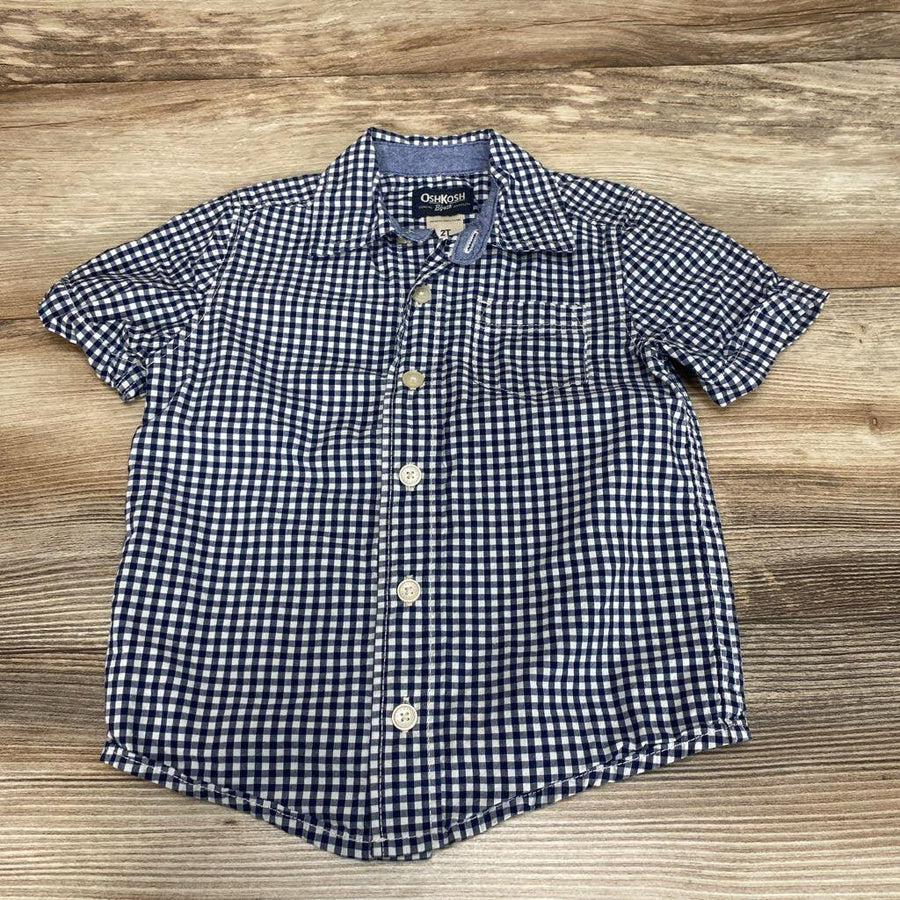 OshKosh Gingham Button-Up Shirt sz 2T - Me 'n Mommy To Be