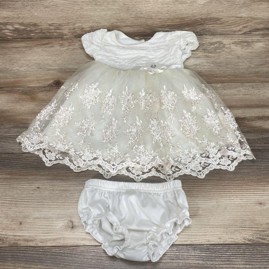 Nannette Baby 2pc Embroidered Dress & Bloomers sz 12m - Me 'n Mommy To Be