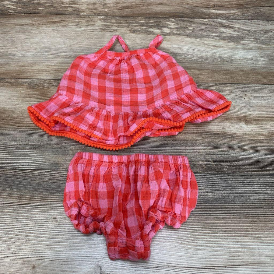 Cat & Jack 2Pc Gingham Top & Bloomers sz 6-9m - Me 'n Mommy To Be