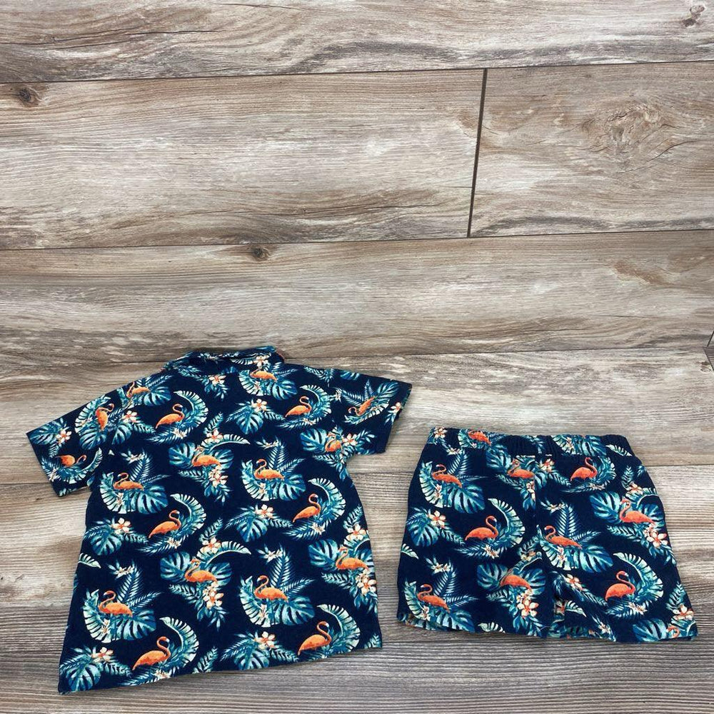 Mick Mack 2pc Tropical Floral Button-Up Shirt & Shorts sz 2T - Me 'n Mommy To Be