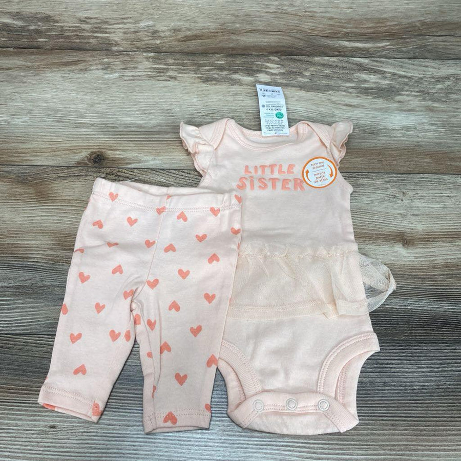 NEW Just One You 2Pc Little Sister Bodysuit & Pants sz NB - Me 'n Mommy To Be