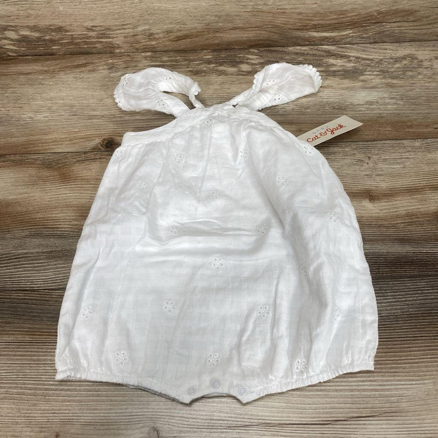 NEW Cat & Jack Eyelet Romper sz 12m - Me 'n Mommy To Be