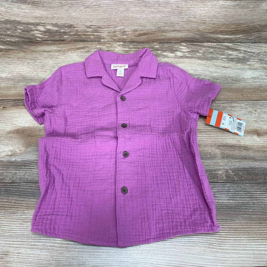 NEW Cat & Jack Muslin Button-Up Shirt sz 3T - Me 'n Mommy To Be