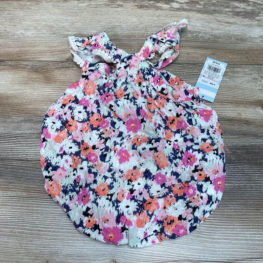 NEW Cat & Jack Floral Flutter Sleeve Romper sz 3-6m - Me 'n Mommy To Be