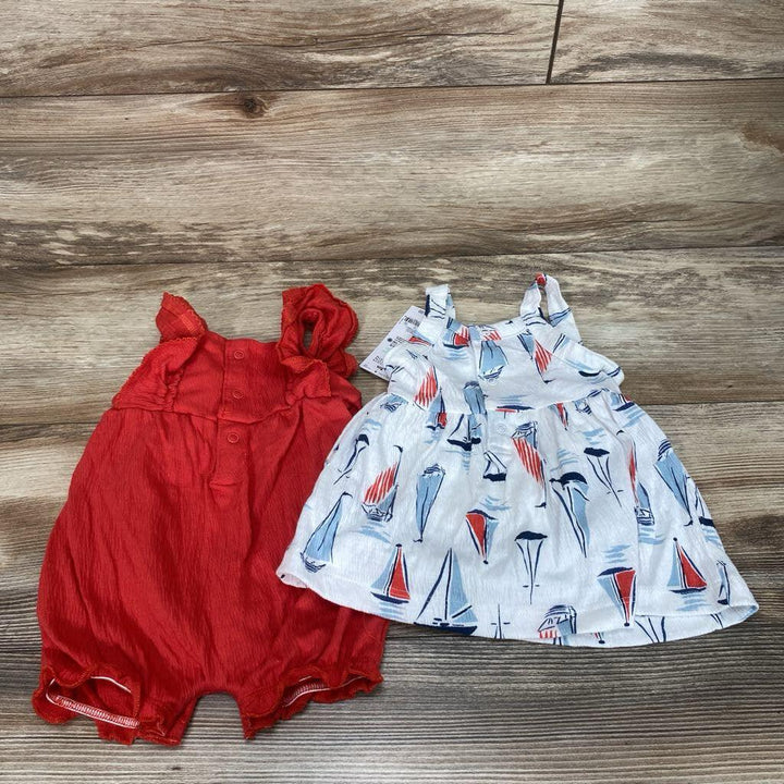 NEW Just One You 3pc Dress & Romper Set sz 3m - Me 'n Mommy To Be