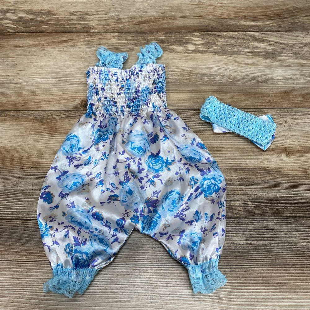 2Pc Floral Romper & Headband sz 3m - Me 'n Mommy To Be