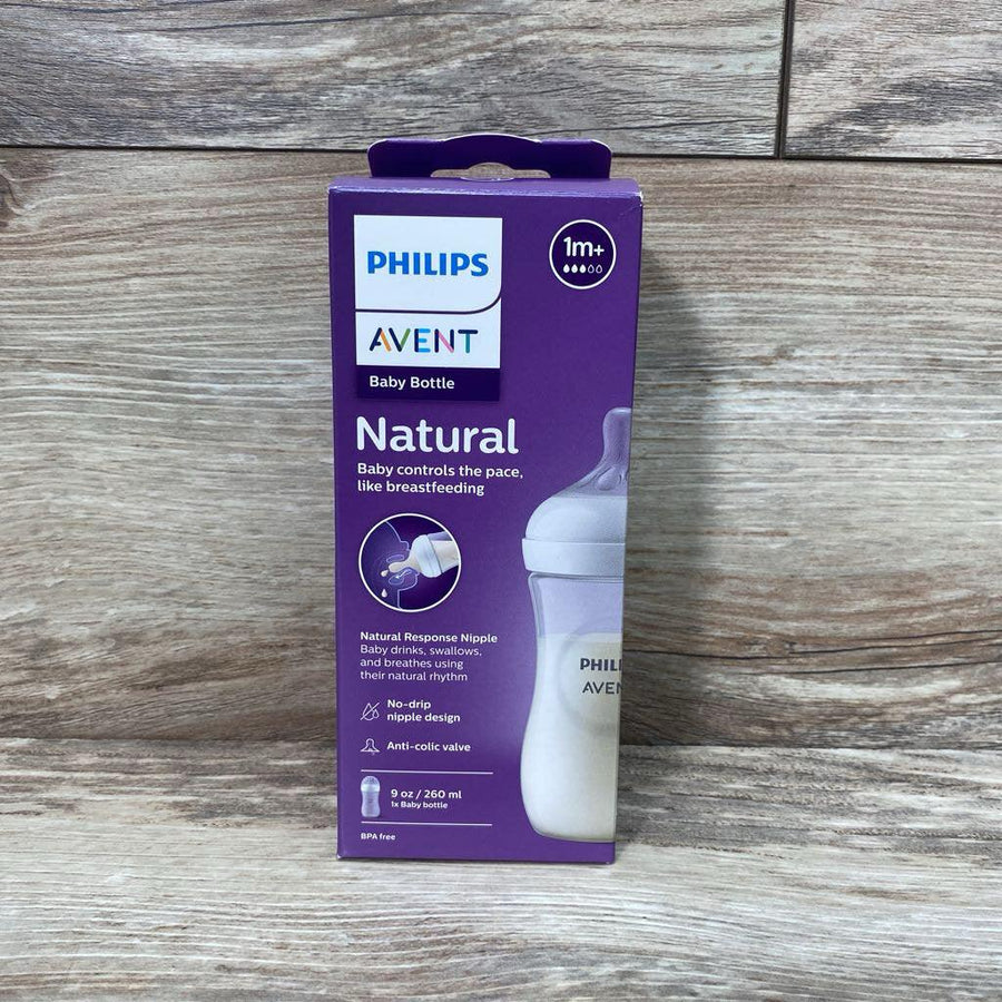 NEW Philips Avent Natural Baby Bottle with Natural Response Nipple 9oz - Me 'n Mommy To Be