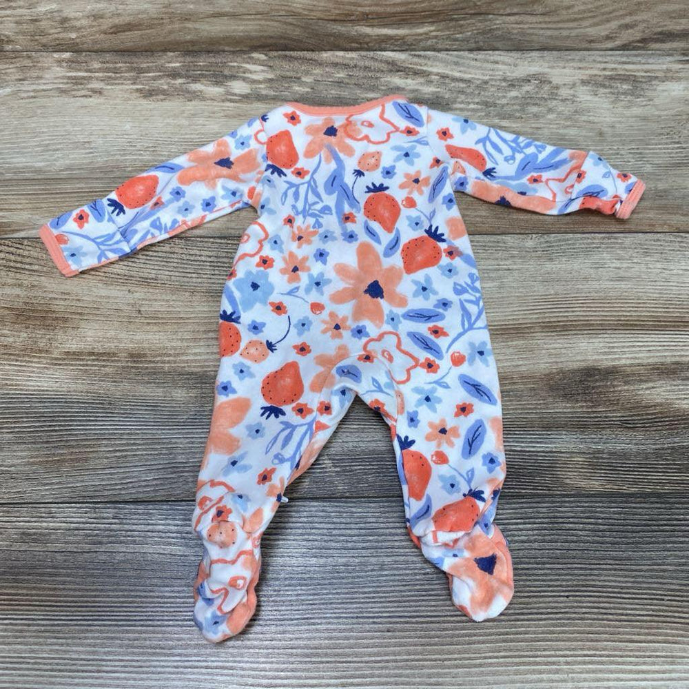 Child Of Mine Floral Strawberry Sleeper sz PREEMIE - Me 'n Mommy To Be