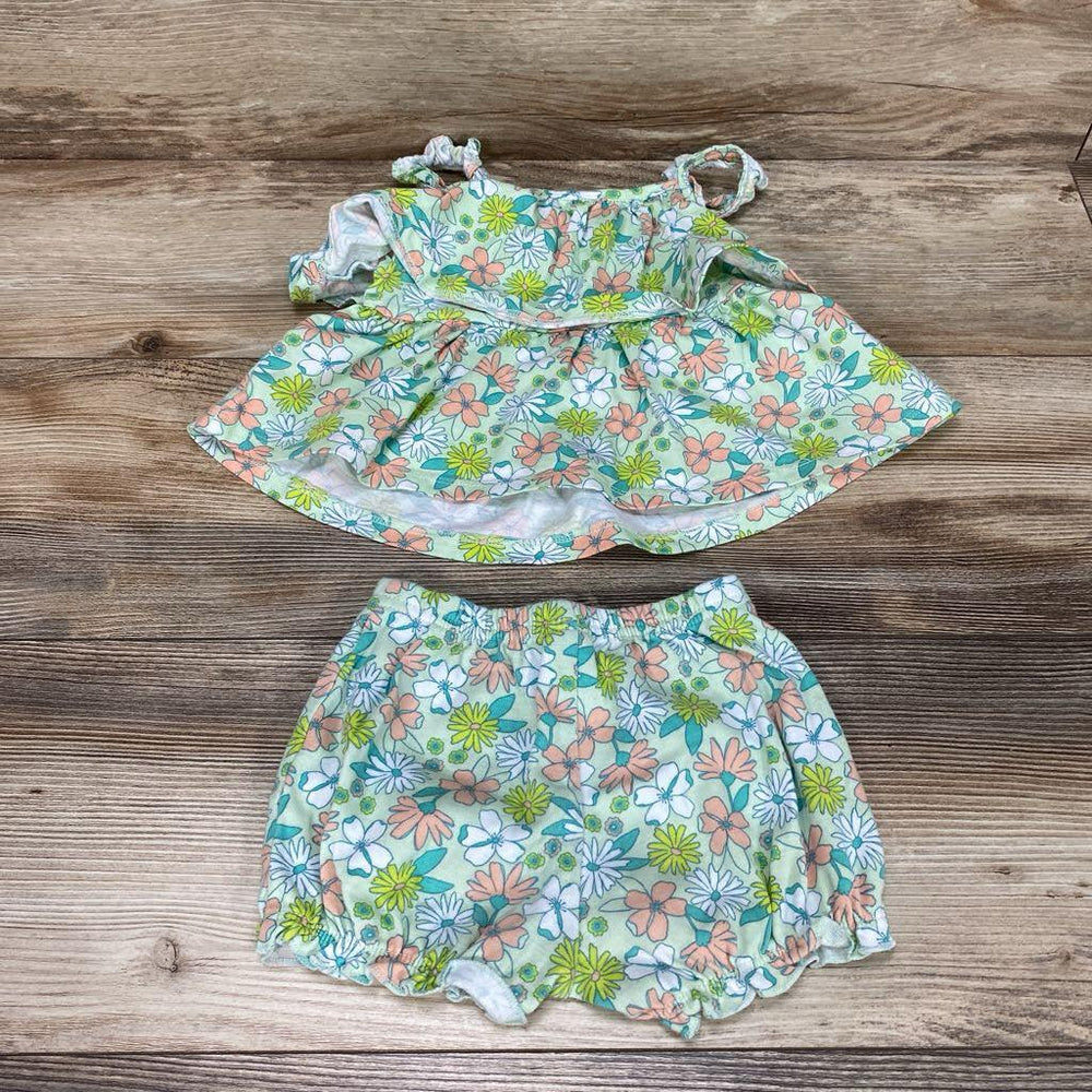 Just One You 2Pc Floral Sleeveless Top & Shorts sz 18m - Me 'n Mommy To Be