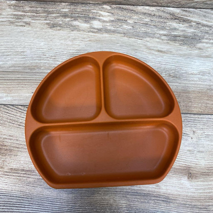 Bumpkins Silicone Grip Dish In Clay - Me 'n Mommy To Be