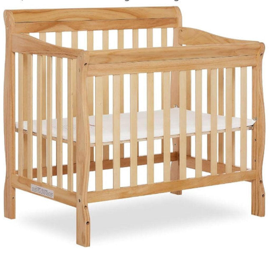 Dream On Me Aden 4-in-1 Convertible Mini Crib In Natural - Me 'n Mommy To Be