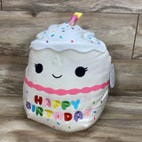 NEW Squishmallows 14" Lyla Vanilla Cake With Candle - Me 'n Mommy To Be