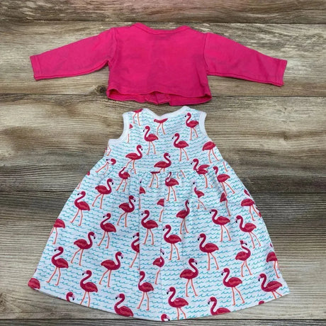 Hudson Baby 2pc Flamingo Dress & Cardigan sz 3-6m - Me 'n Mommy To Be
