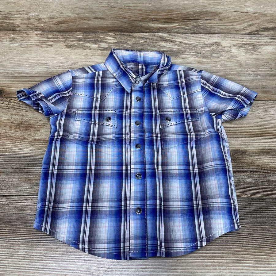 Wrangler Plaid Western Snap Shirt sz 12m - Me 'n Mommy To Be