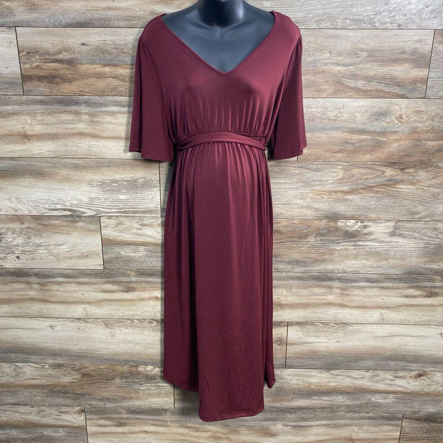 NEW Isabel Maternity Flutter Sleeve Dress sz Medium - Me 'n Mommy To Be
