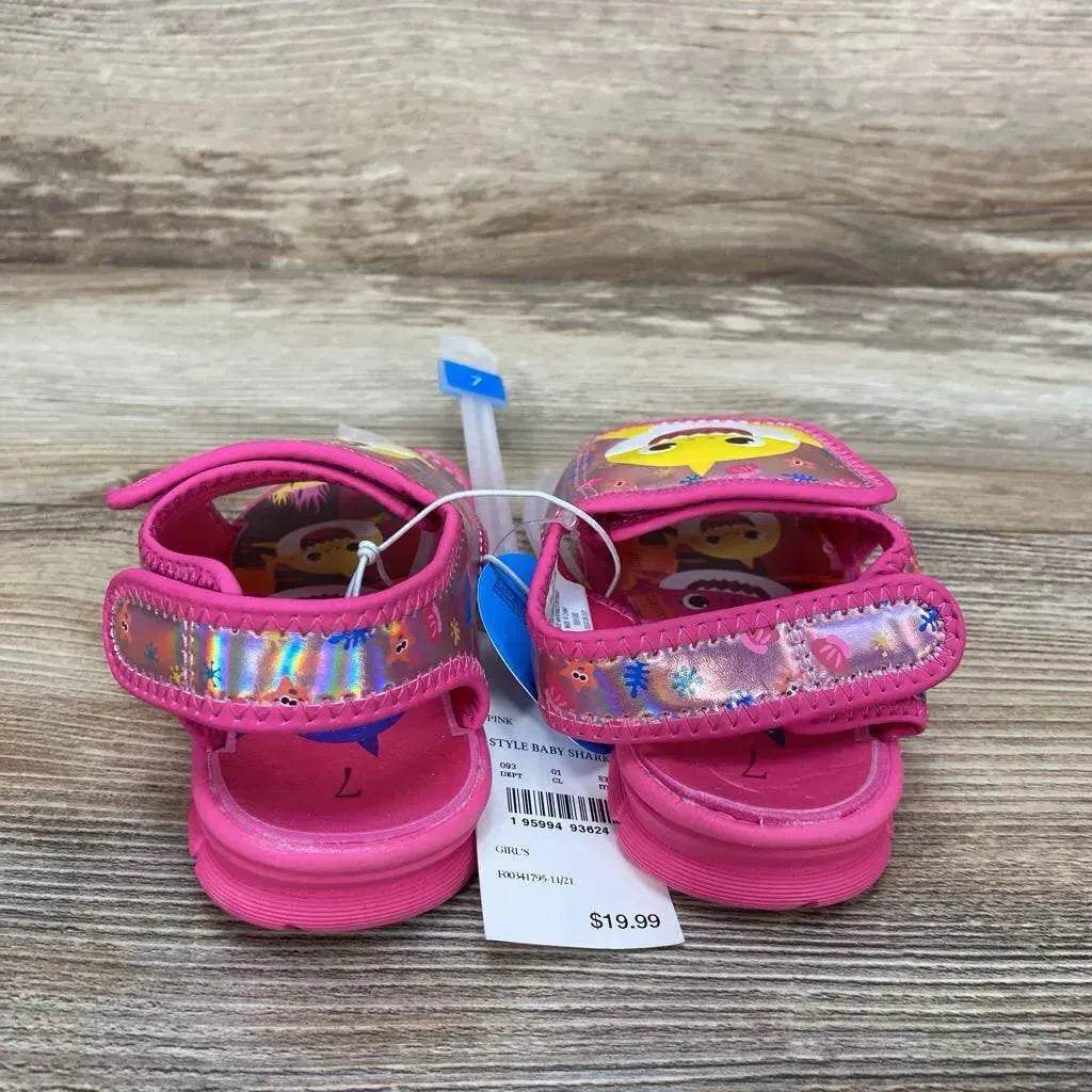 NEW Pinkfong Baby Shark Water Sandals sz 7c - Me 'n Mommy To Be