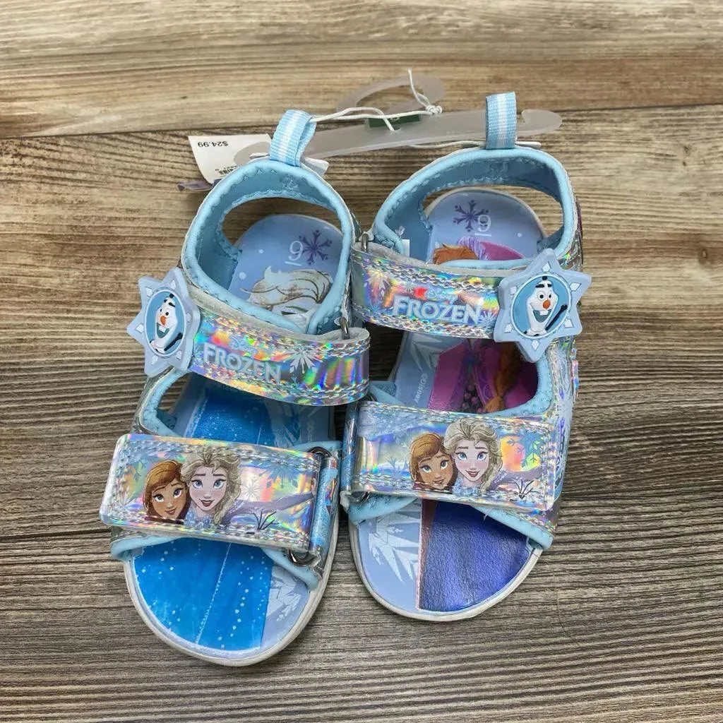 NEW Disney Frozen Adventure Ankle Strap Light Up Sandals sz 9c - Me 'n Mommy To Be