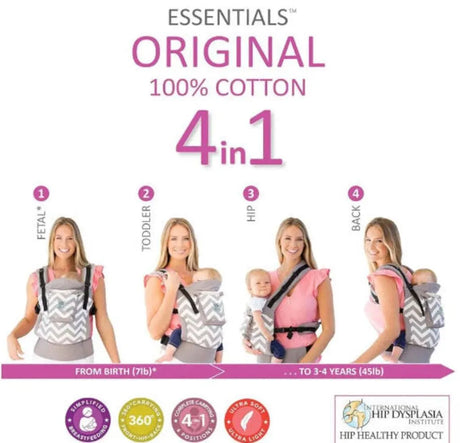 LILLEbaby 4 in 1 Essentials Breathable 3D Mesh Carrier - Me 'n Mommy To Be