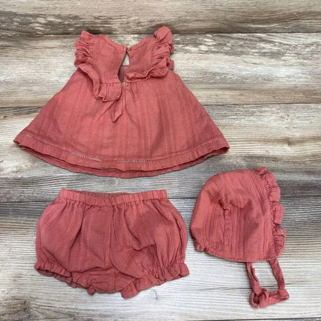 Tahari Baby 3pc Ruffle Pom Pom Dress & Bloomers sz 3-6m - Me 'n Mommy To Be