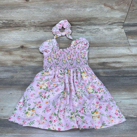 2pc Floral Dress & Scrunchie sz 2T - Me 'n Mommy To Be