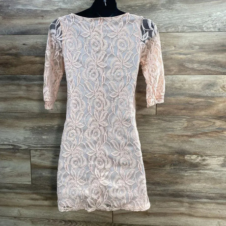 Pink Blush Lace Fitted 3/4 Sleeve Dress sz Small - Me 'n Mommy To Be