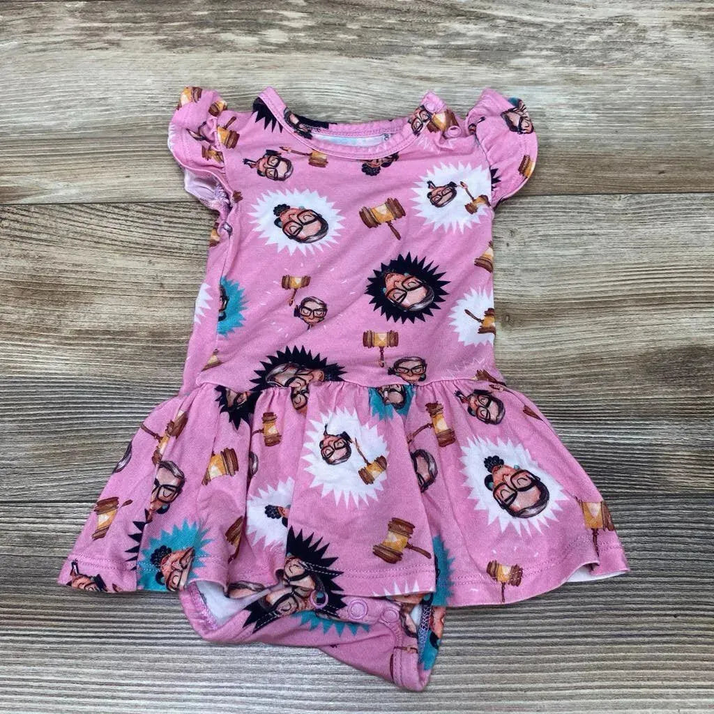 Posh Peanut Ruth Bader Ginsburg Ruffled Cap Sleeve Twirl Skirt Bodysuit sz 3-6m - Me 'n Mommy To Be