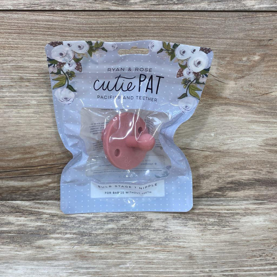 NEW Ryan & Rose Cutie PAT Bulb Pacifier + Teether Stage 1 - Me 'n Mommy To Be