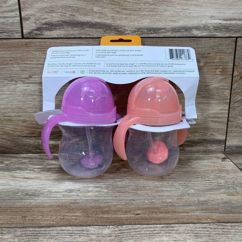 NEW Munchkin 2pk Any Angle Weighted Straw Cup - Me 'n Mommy To Be